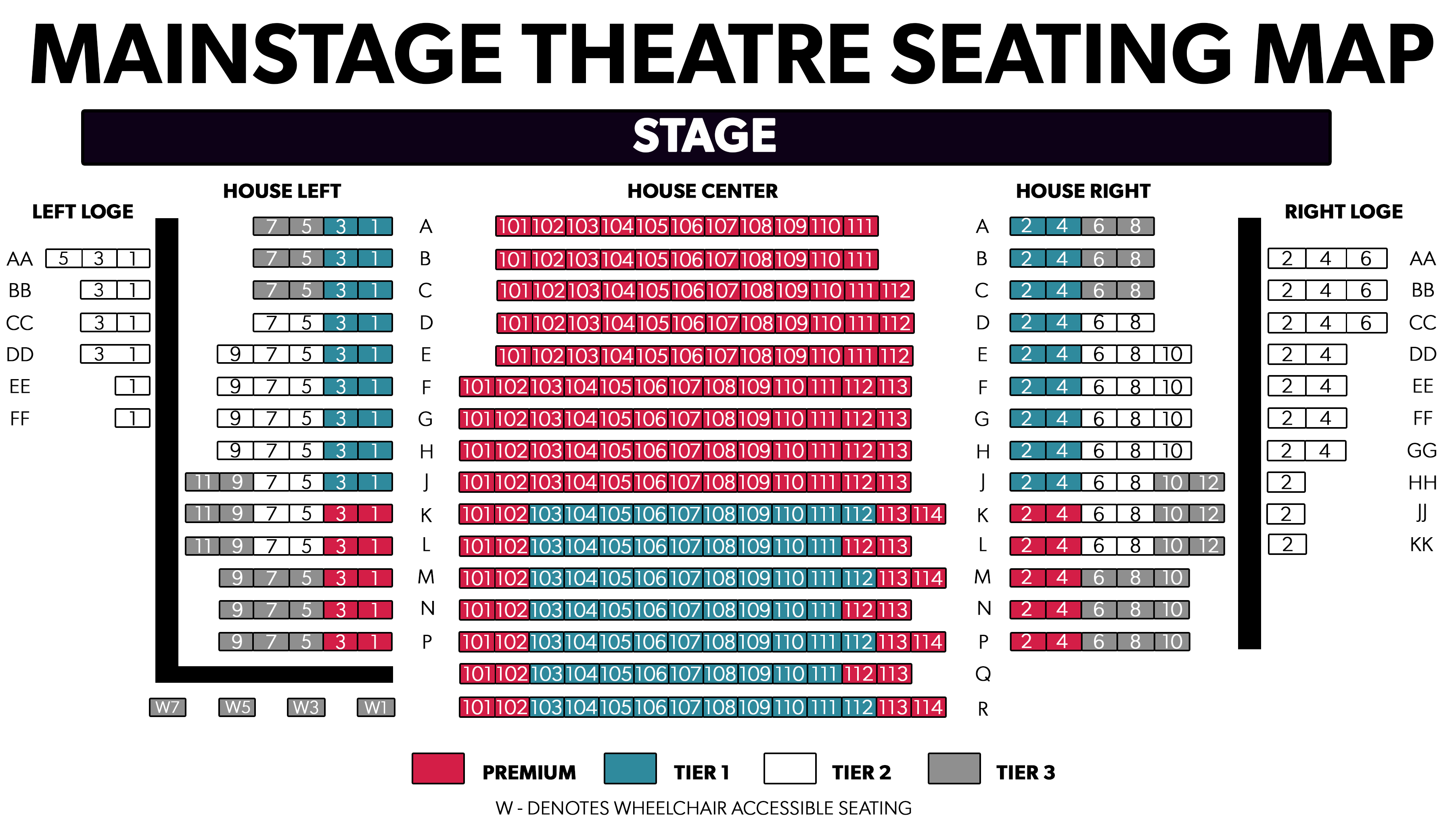 Seating Maps | The Phoenix Theatre Company